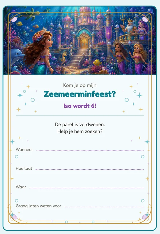 De uitnodiging van de Zeemeerminnenbaai